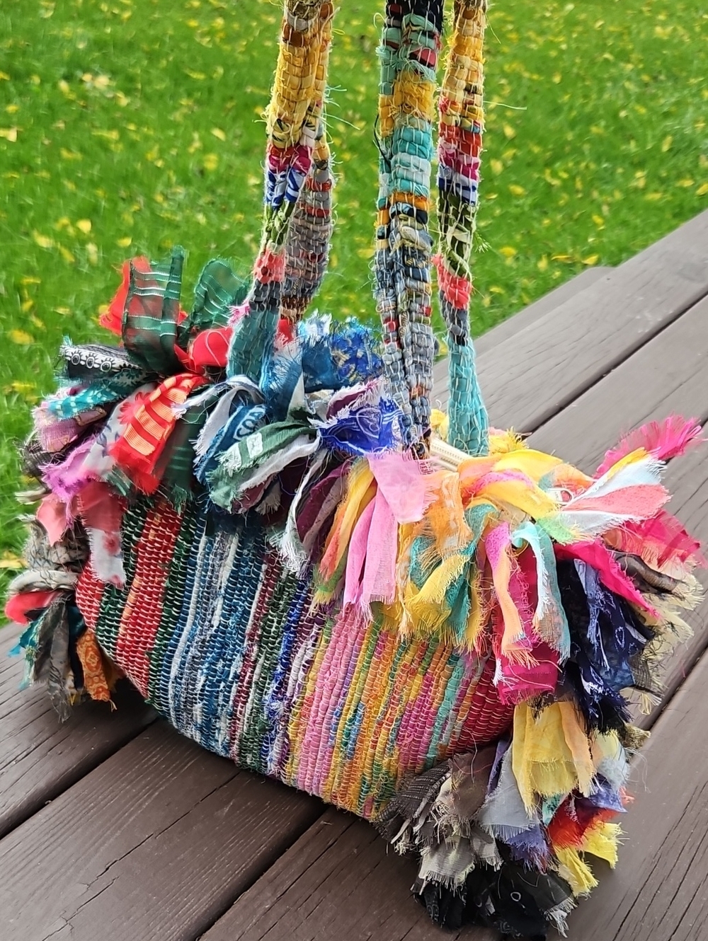 Colorful Multicolor Fringe Women’s Tote Bag
